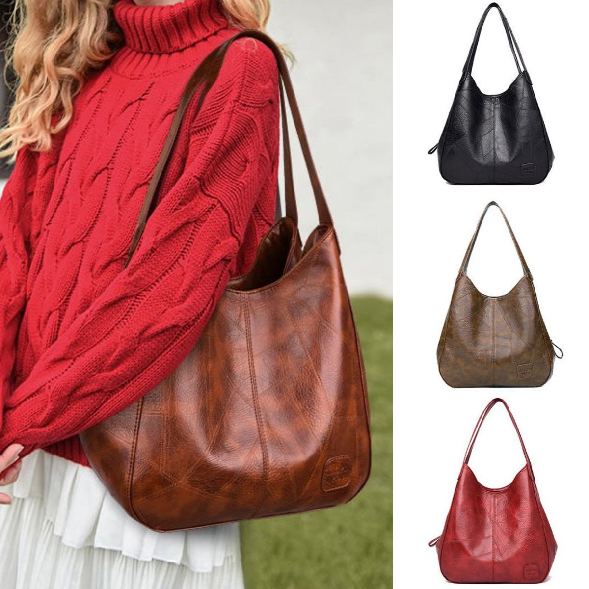 💖👜💖 【50% zľava🔥】2025 nová veľkokapacitná dámska mäkká kožená taška cez rameno