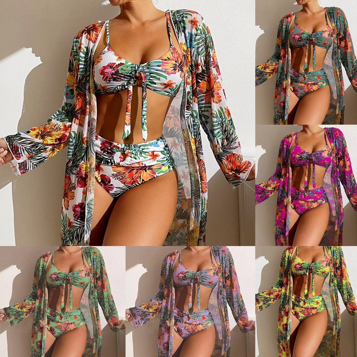 👙☀️【S-2XL】【3-dielna súprava】Viacvrstvové plavky 2025 s novým štýlom šatky 💖🌴
