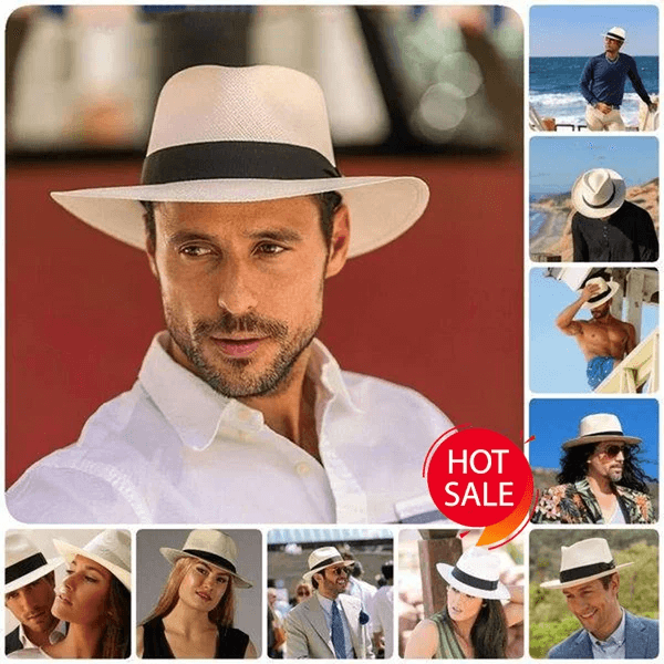 🌿【56-58cm】Pălărie din palmier 🇪🇨 țesută manual｜Ușoară & respirabilă ☀️👒｜Ideală pentru vară 🏖️