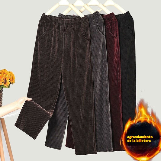 🔥🔥 Descuento -48%🔥【M-4XL】Pantalones térmicos sueltos de pana para mujer para otoño e invierno