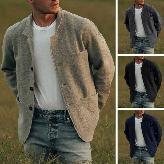 🐏🔥Descuento de invierno -43%🔥 Abrigo casual de hombre de lana pura