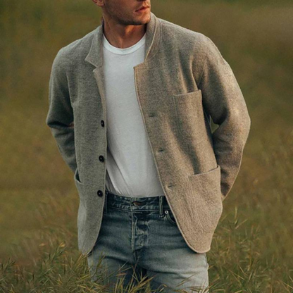 🐏🔥Descuento de invierno -43%🔥 Abrigo casual de hombre de lana pura