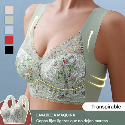 🎁【Compra 2 y llévate 1 gratis💥】Sujetador de seda helada sin costuras, transpirable y ajustable en tallas grandes [40kg-100kg]