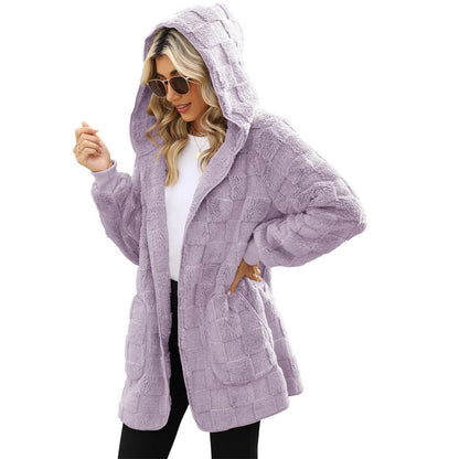 ☃️🔥39% de descuento🔥【S-5XL】Novedad para la temporada de invierno: Chaqueta informal de mujer con forro polar a cuadros