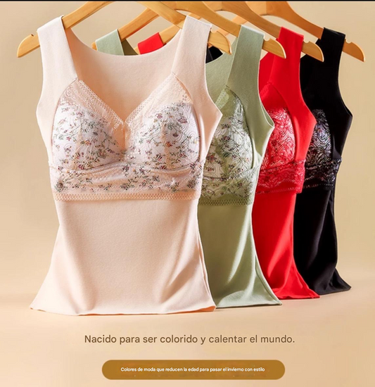 🔥【3 piezas】❤️【40-100 kg】Sujetador de encaje de plumas de ganso otoño/invierno, hermoso diseño de espalda, busto push-up✅