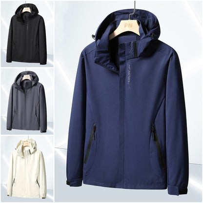🔥Precio de descuento -46%🔥【M-5XL】Chaqueta impermeable y cortavientos 3 en 1 para hombre con capucha