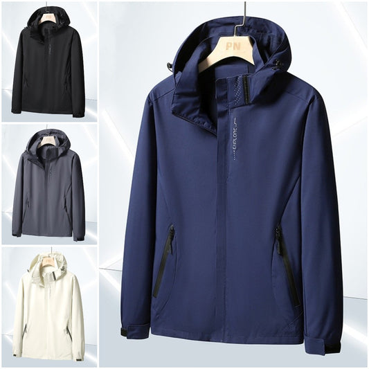 🔥Precio de descuento -46%🔥【M-5XL】Chaqueta impermeable y cortavientos 3 en 1 para hombre con capucha