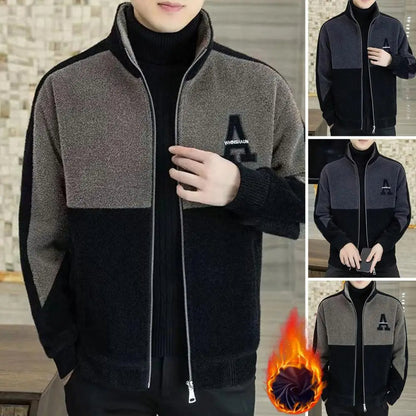 🐏【Descuento -39%🔥🔥】Chaqueta de hombre con cuello alto, entallada y cálida.