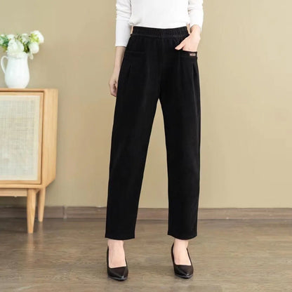 ✅【Descuento de invierno -43% 🔥🔥】Pantalones de ocio para mujer confeccionados en puro algodón, pana