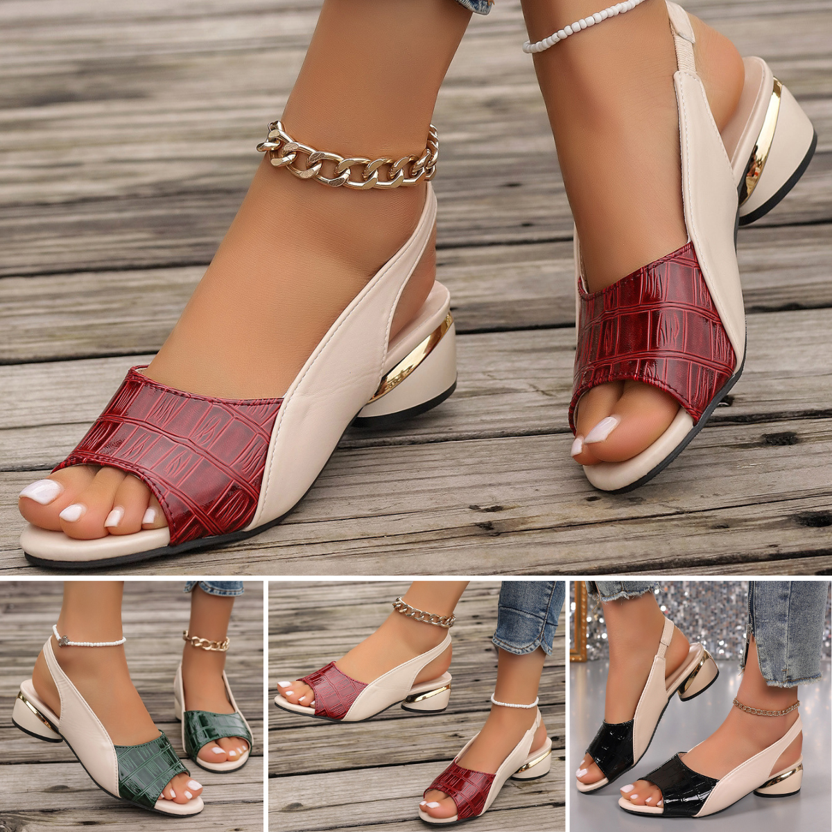 💖👡【50% zľava 🔥】【35-43】Letné dámske rímske sandále na vysokom opätku – nový model