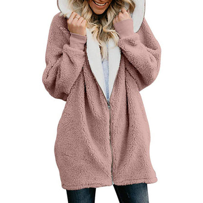 🐏🔥 Descuento -39% 🔥【S-5XL】Chaqueta sherpa para mujer con capucha y cremallera