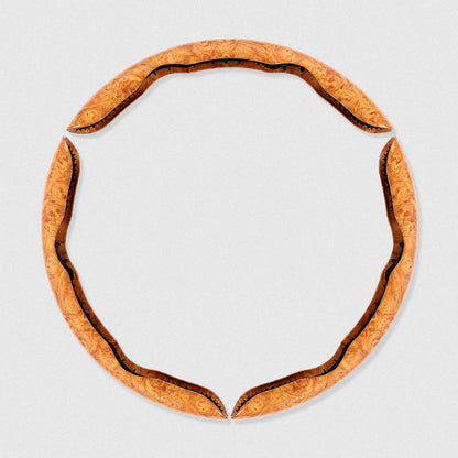 🚗【1 sada 3 kusov】👍👍Protišmykový drevený kryt volantu auta