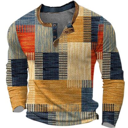 🎁😍[Časovo obmedzený výpredaj] 👔[S-4XL] Pánske polo tričko s dlhým rukávom a potlačou
