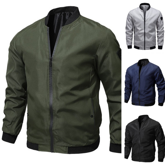 🚀🧥【Zľava 50% 🔥】【S–6XL】Pánska ležérna pilotná bunda v jednofarebnom prevedení, dostupná aj vo veľkých veľkostiach