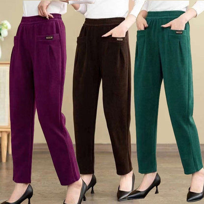 ✅【Zimski popust -42% 🔥🔥】Ženske hlače za prosti čas iz čistega bombaža in žameta