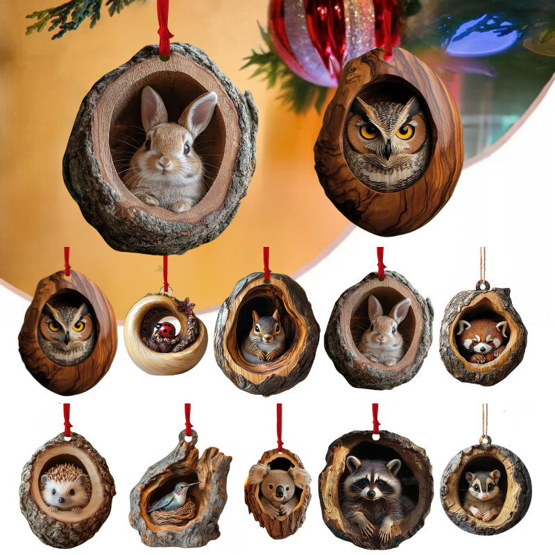 【10 piezas】🎄Adornos navideños de animales. Decoración colgante para animales pequeños💖