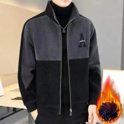 🐏【Descuento -39%🔥🔥】Chaqueta de hombre con cuello alto, entallada y cálida.