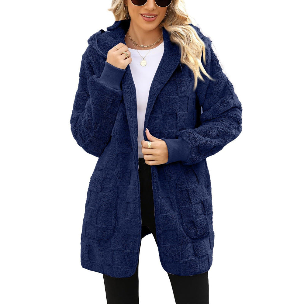 ☃️🔥39% de descuento🔥【S-5XL】Novedad para la temporada de invierno: Chaqueta informal de mujer con forro polar a cuadros