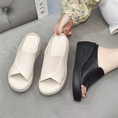 🔥👡【Ofertă pe timp limitat 50%】【35-42】 Sandale din piele naturală pentru femei la modă 2025, cu talpă moale și talpă groasă