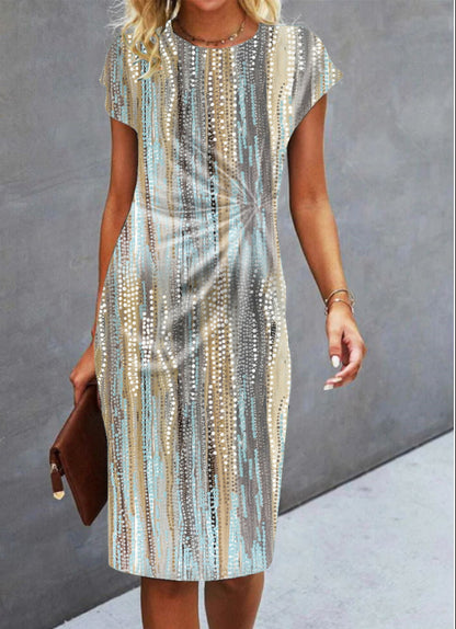 🔥【S-3XL】2025 noua rochie eleganta, versatila, cu maneca scurta
