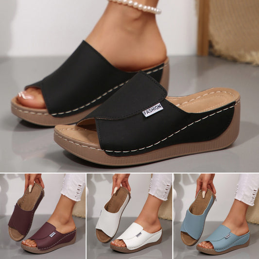 🔥👡【36-43】Sandalias modernas de mujer de cuero genuino con suela suave y gruesa 2025