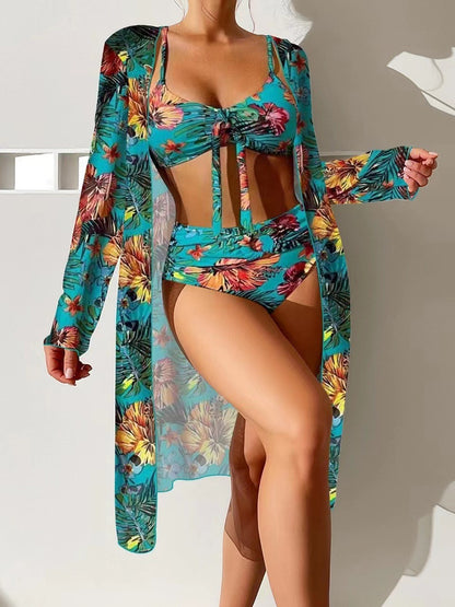 👙☀️【S-2XL】【3-dielna súprava】Viacvrstvové plavky 2025 s novým štýlom šatky 💖🌴