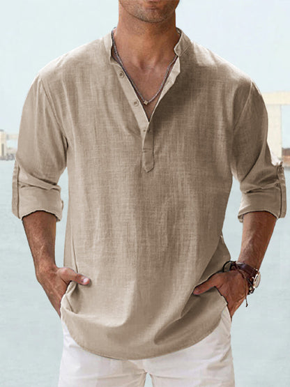 👔🎽【50% de descuento 🔥】【S–5XL】Camisas holgadas y transpirables de algodón y lino para hombre, tallas grandes, disponibles en 12 colores