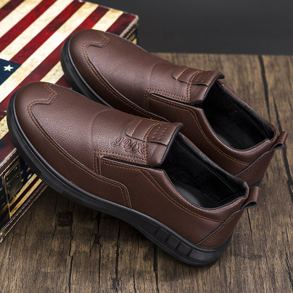 🏆👞【39-44】Zapatos casuales de piel auténtica para hombre, modelo 2025, suela blanda, antideslizantes y transpirables.