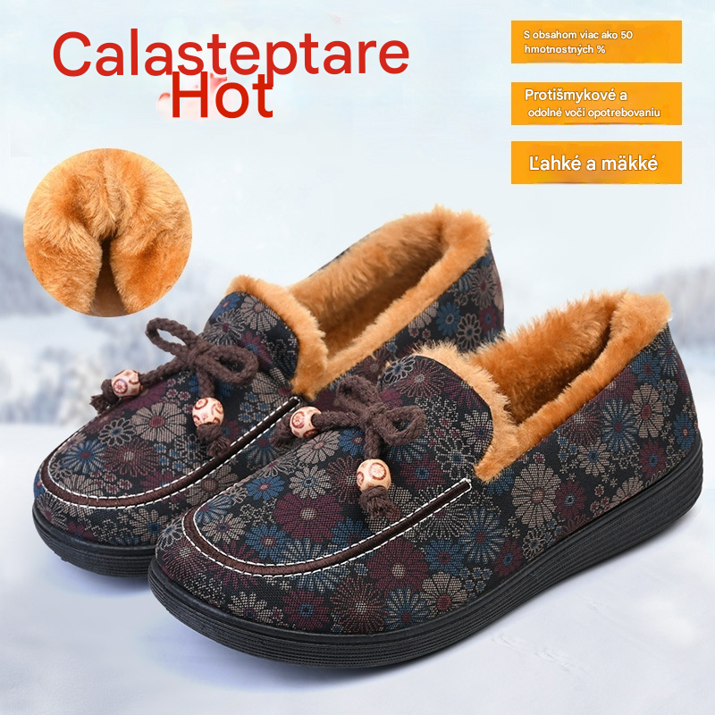 🔥Limitovaná zľava -42%🔥【36-41】Zimné zateplené teplé ploché bavlnené topánky
