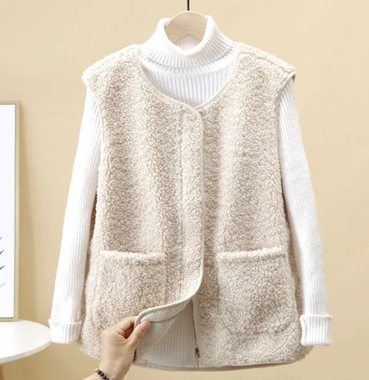 🔥Descuento -45%🔥【S-4XL】Chaleco de mujer de lana de cordero para otoño e invierno