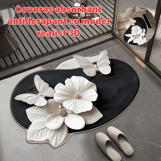 🔥【Kúpte 1 a získajte 1 zdarma】🔥VEĽKÁ ZĽAVA💕[30*40cm+ 40*60cm] Absorpčná protišmyková podložka s realistickým 3D vzorom