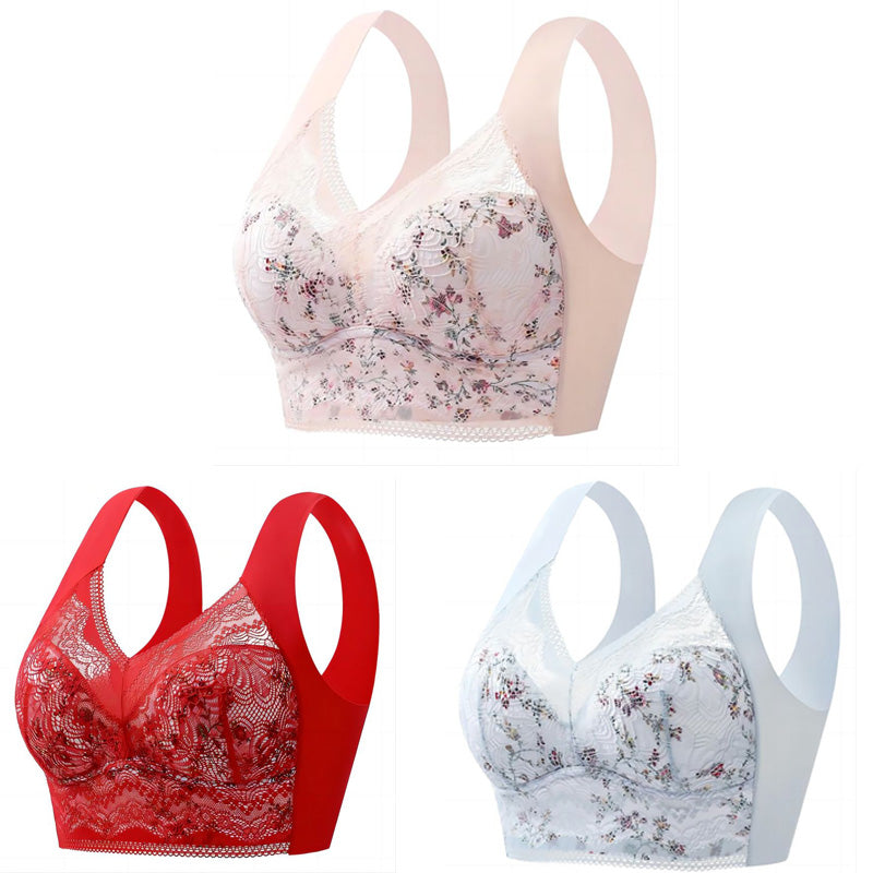 🎁【Compra 2 y llévate 1 gratis💥】Sujetador de seda helada sin costuras, transpirable y ajustable en tallas grandes [40kg-100kg]
