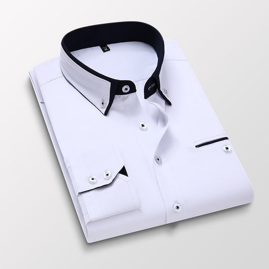 【M-5XL】🔥👔 Noua cămașă respirabilă de afaceri pentru bărbați de moda casual - Bumbac premium antiderapant - Confort profesional