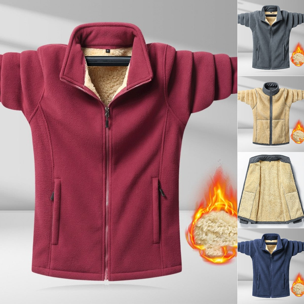 🐏 Zľavnená cena -46%🔥【M-6XL】imná bunda z polar fleecu pre väčšie veľkosti, módna teplá bunda