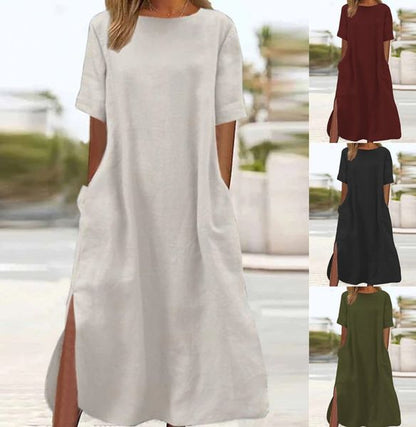 💃【Zľava -49%🔥】【S-5XL】Dámske voľné ležérne dlhé šaty