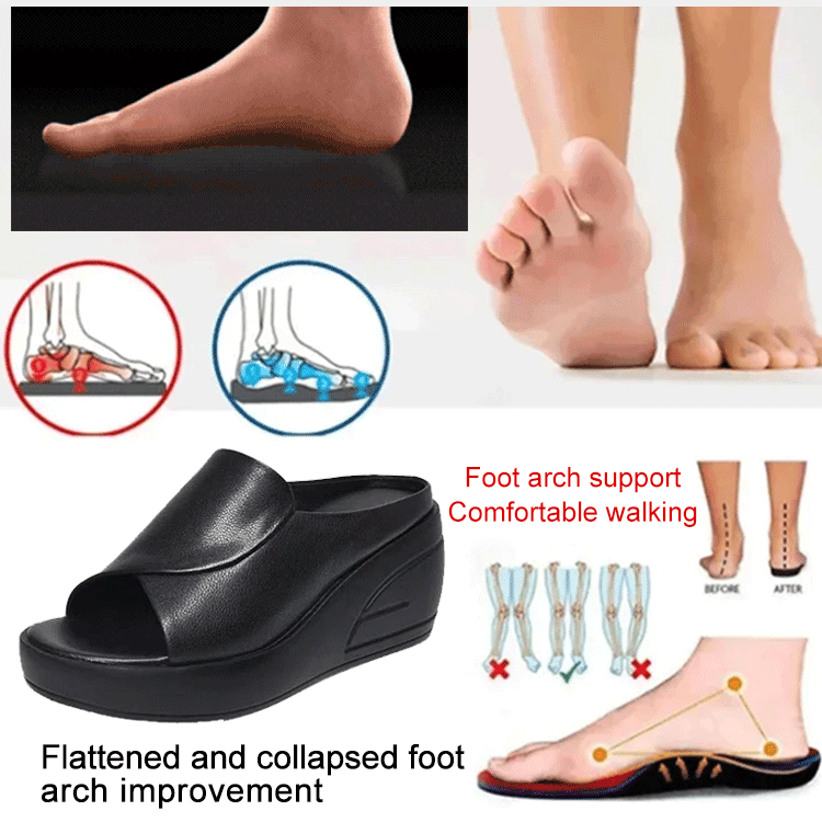 🔥👡【Ofertă pe timp limitat 50%】【35-42】 Sandale din piele naturală pentru femei la modă 2025, cu talpă moale și talpă groasă
