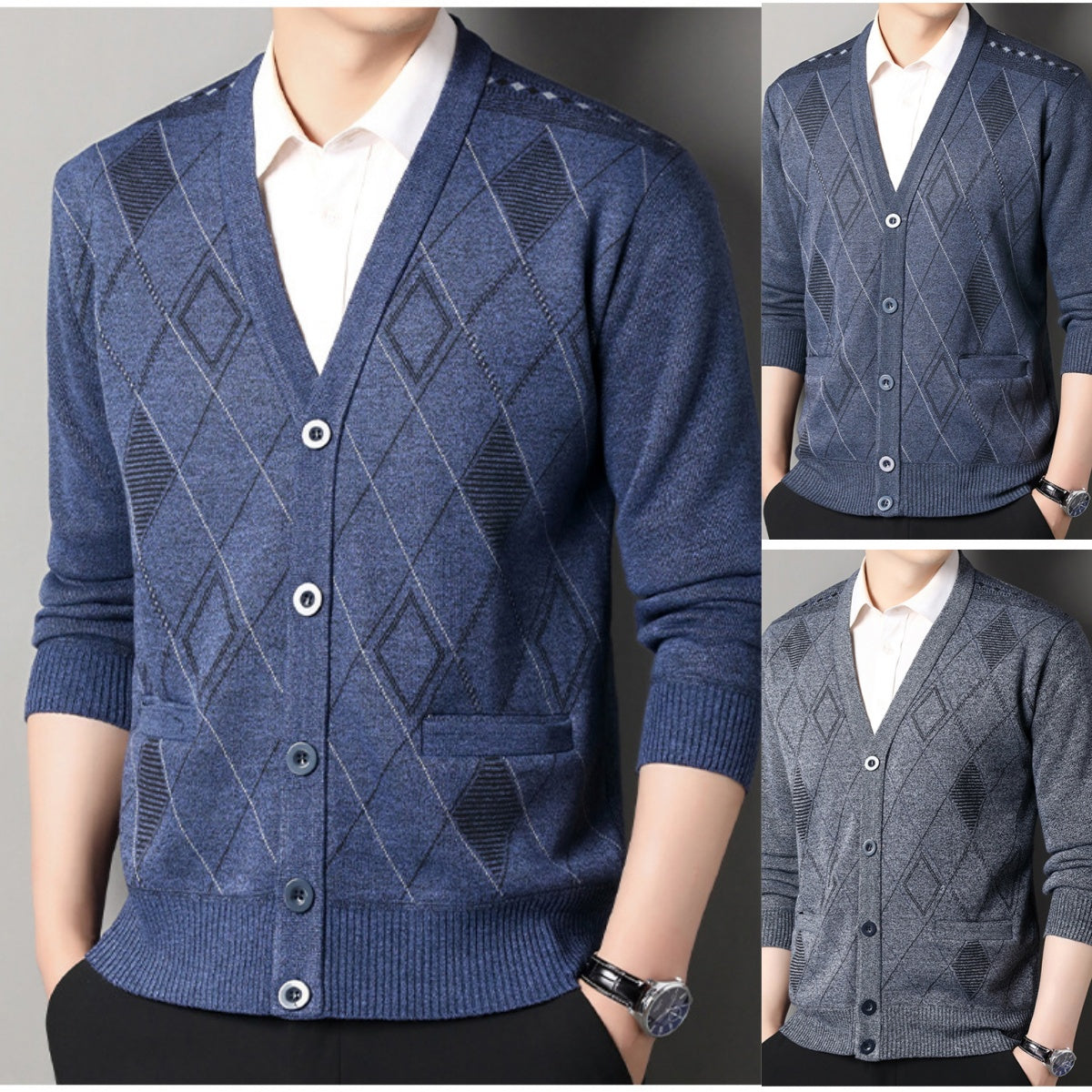 👔Módny hrubý jesenný a zimný kardigan, široké manžety, štýlový a moderný, pre mužov