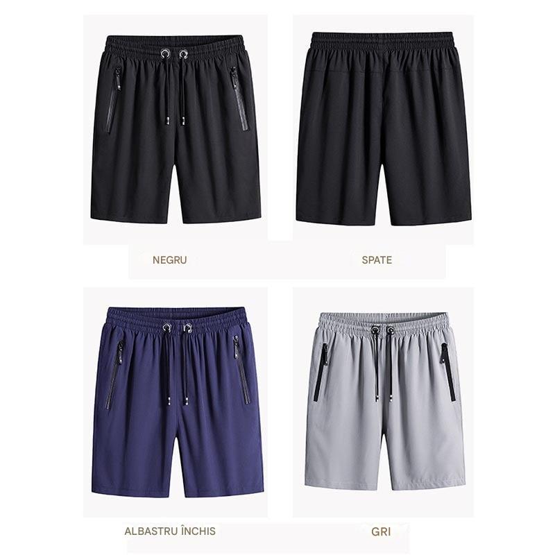 ❄🆒👖【Cumperi 1, primești 1 gratuit 😍】【M–4XL】Mărimi mari pantaloni scurți sport de vară pentru bărbați, din mătase de gheață, pentru 60–140 kg