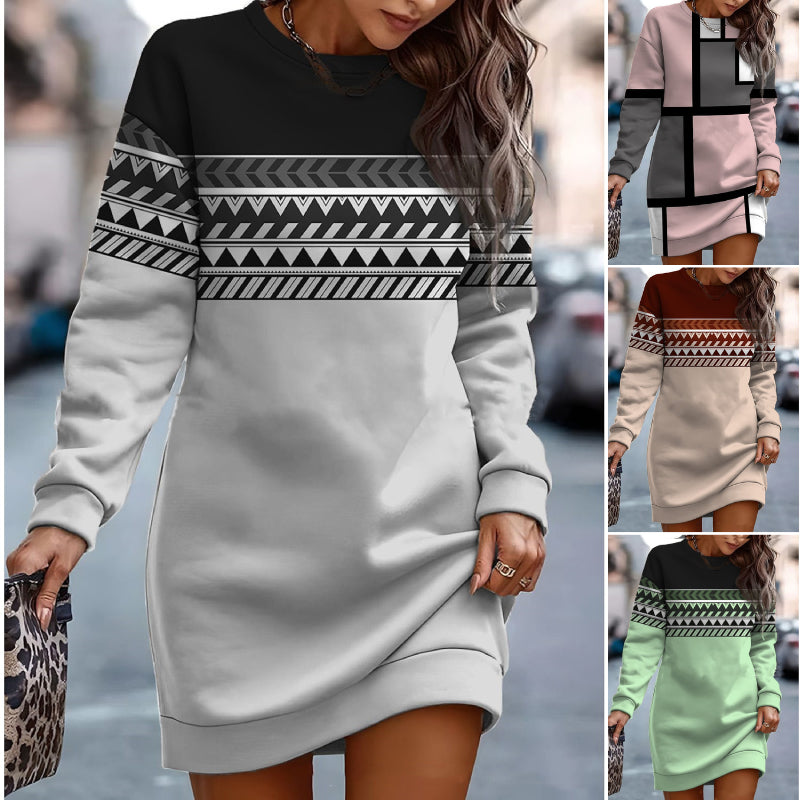 🎀 Descuento -44%🔥【S-3XL】Sudadera de cuello redondo en contraste de color para otoño/invierno