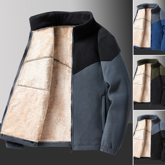 🐏🔥Descuento -43%🔥【M-8XL】Chaqueta de invierno para hombre con forro de borrego, cálida y gruesa