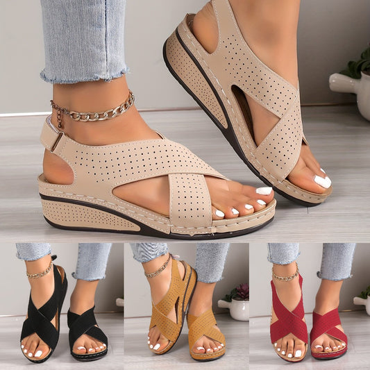 ✨👡【50% zľava ✨】Dámske sandále s hrubou podrážkou, vo veľkých veľkostiach