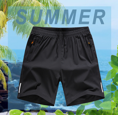 ❄🆒👖【Cumperi 1, primești 1 gratuit 😍】【M–4XL】Mărimi mari pantaloni scurți sport de vară pentru bărbați, din mătase de gheață, pentru 60–140 kg