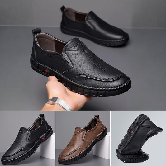 🏆 49% de descuento 👞【39-44】Zapatillas de cuero para hombre 2025, suaves, antideslizantes y transpirables