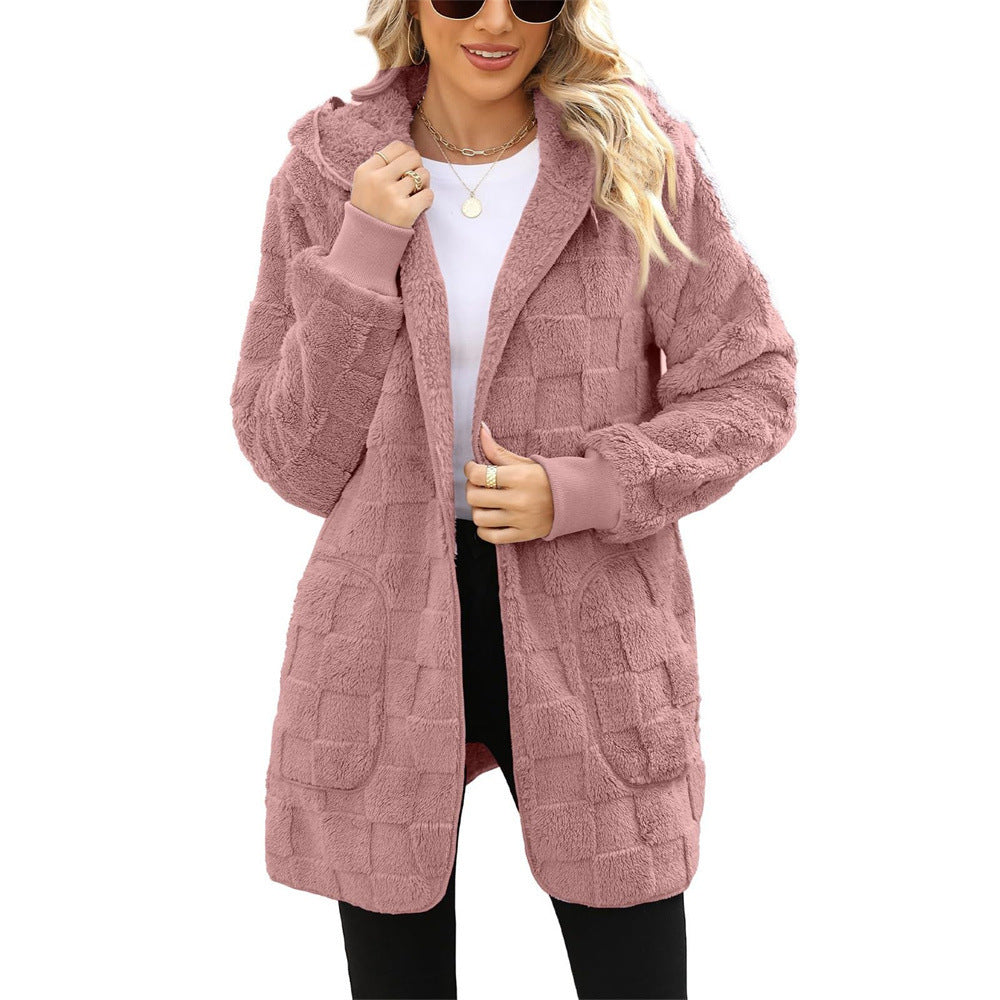 ☃️🔥39% de descuento🔥【S-5XL】Novedad para la temporada de invierno: Chaqueta informal de mujer con forro polar a cuadros