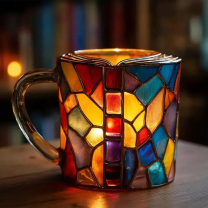 ☕【Descuento por tiempo limitado✨】📚Taza de café 3D con diseño de libro pintado a mano