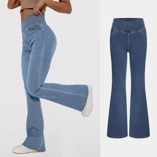 💥【LICHIDARE DE STOC 】 💥✨👖【XS-4XL】Blugi elastici de dama cu talie inalta