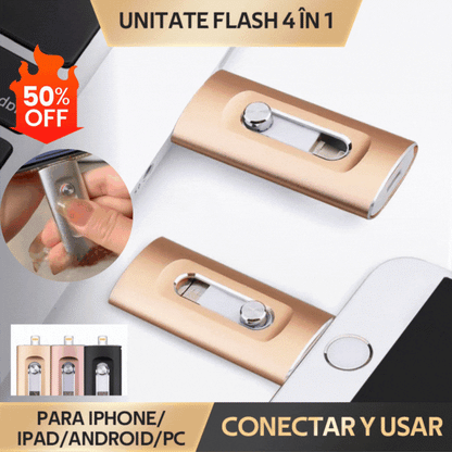 ⚡Memoria USB 4 en 1 para iPhone/iPad/Android/PC