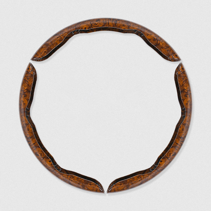 🚗【1 juego de 3 piezas】👍👍Funda antideslizante de madera para volante de coche