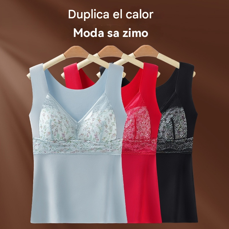 🔥【3 piezas】❤️【40-100 kg】Sujetador de encaje de plumas de ganso otoño/invierno, hermoso diseño de espalda, busto push-up✅