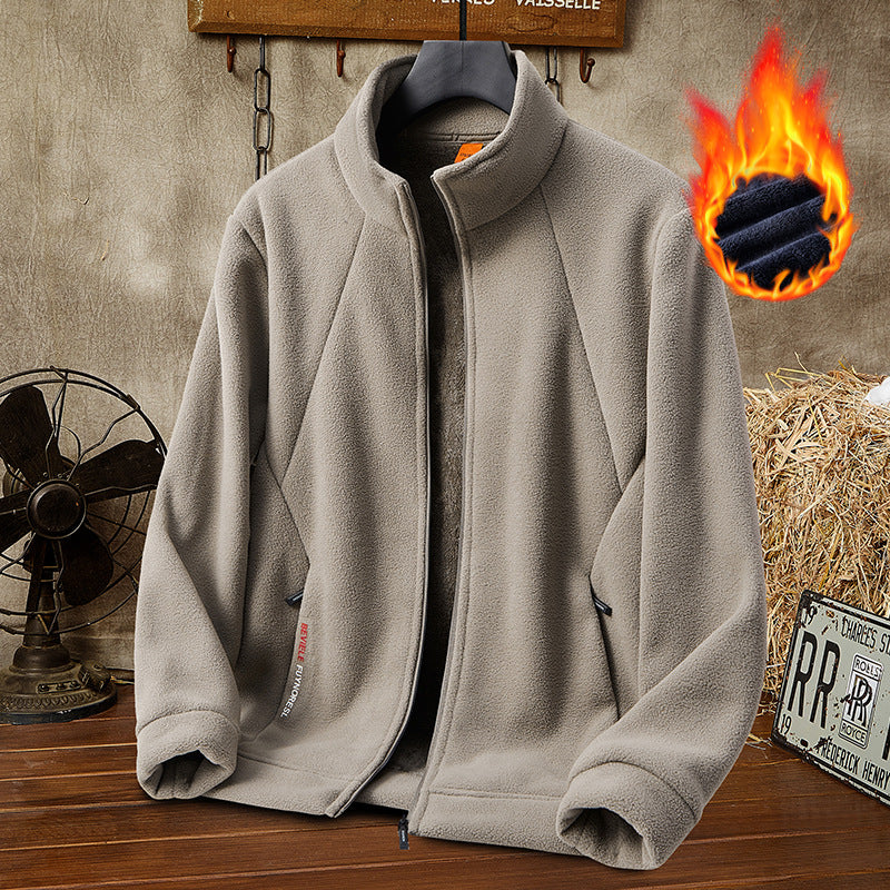 🔥 50% de descuento🔥【[M-5XL】Chaqueta polar gruesa de lana para hombre, disponible en tallas grandes, cálida y cómoda para otoño e invierno.